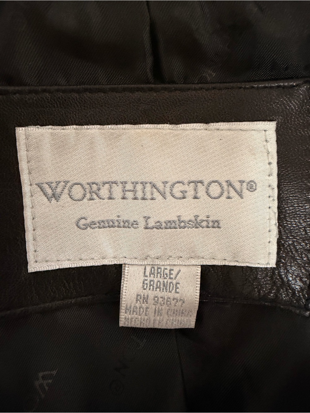 Worthington Black Leather Blazer Jacket - Picture 2 of 4